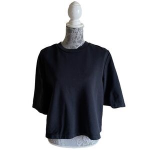 3.1 Phillip Lim Cotton Jersey T-Shirt Boxy Black Size Large